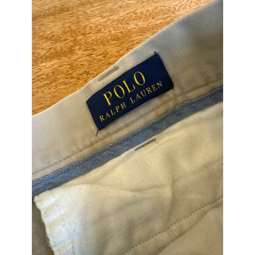 Polo Ralph Lauren Mens Classic Fit 9 Inch Chino Shorts Tan Khaki Cotton Size 42